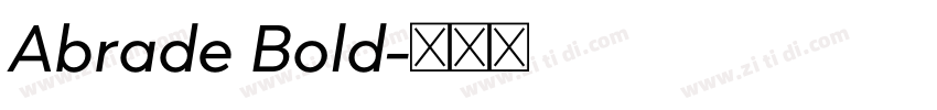 Abrade Bold字体转换